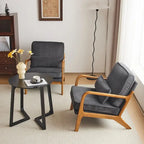Upholstered Linen Blend Accent Chair