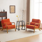Upholstered Linen Blend Accent Chair