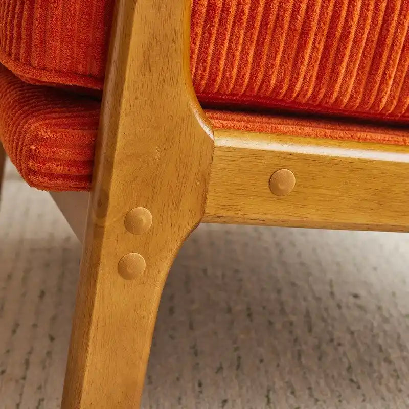 Upholstered Linen Blend Accent Chair