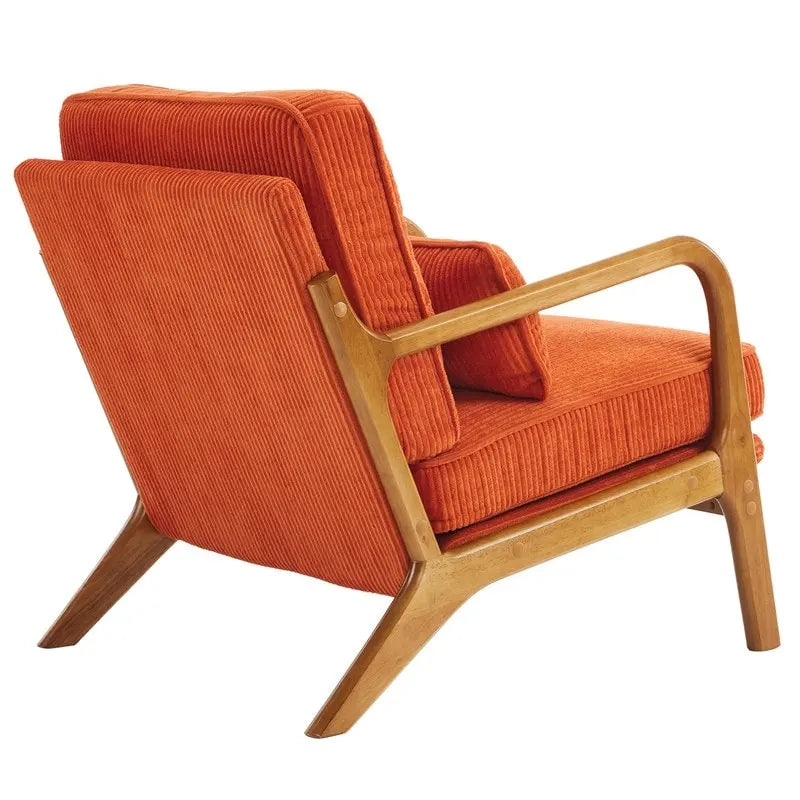 Upholstered Linen Blend Accent Chair