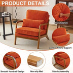 Upholstered Linen Blend Accent Chair