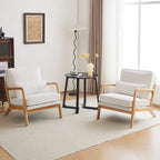Upholstered Linen Blend Accent Chair