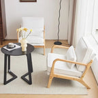 Upholstered Linen Blend Accent Chair