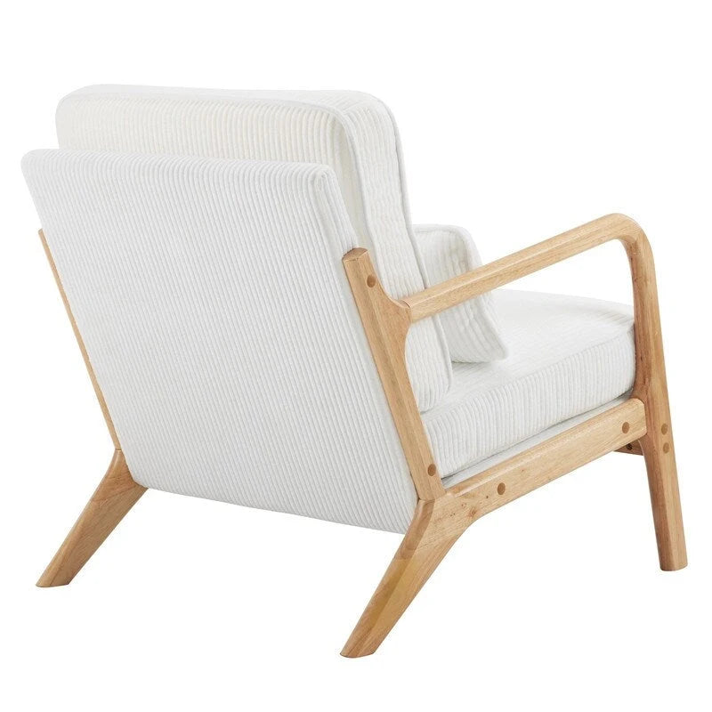 Upholstered Linen Blend Accent Chair