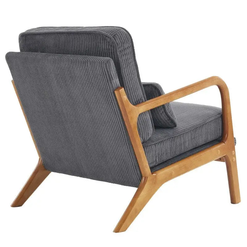Upholstered Linen Blend Accent Chair