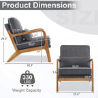 Upholstered Linen Blend Accent Chair