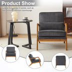 Upholstered Linen Blend Accent Chair