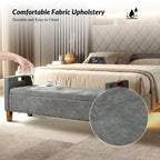 Storage Bench with Solid Wood Legs