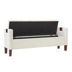 Storage Bench with Solid Wood Legs