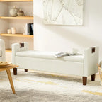 Storage Bench with Solid Wood Legs