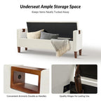 Storage Bench with Solid Wood Legs